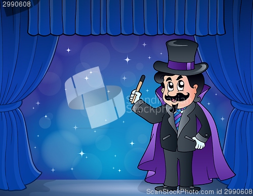 Image of Magician on wide stage