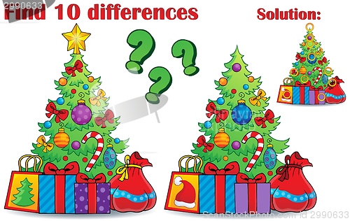 Image of Find differences Christmas theme