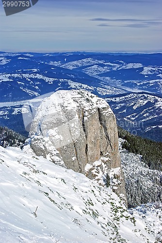 Image of Winter mountain scene