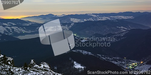 Image of Evening lights from the mountains