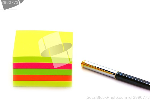 Image of Post it and pen