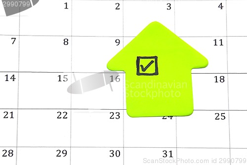 Image of Checklist on calendar