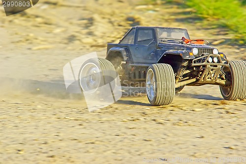 Image of Speeding radio controlled car