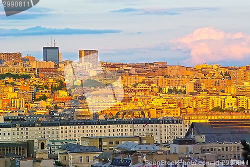 Image of Sunset color over Paris