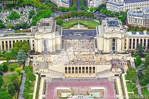 Image of Trocadero gardens and the Palais de Chaillot