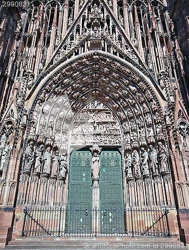 Image of Strasbourg cathedral entrance