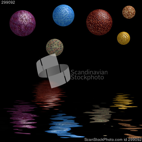 Image of Planets above sea