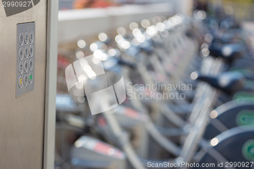 Image of Station of urban bicycles for rent