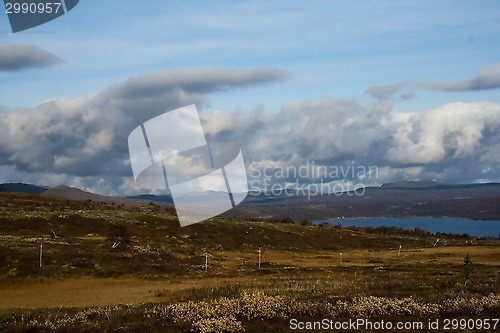 Image of clouds over the mountain