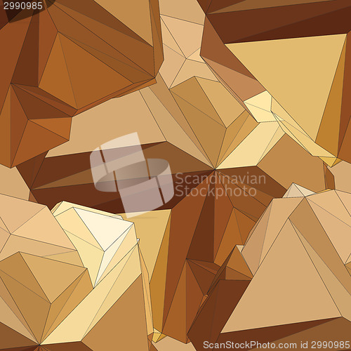 Image of Gold seamless polygonal pattern.