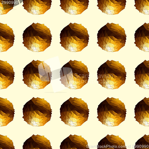 Image of Disco ball. Gold seamless background.