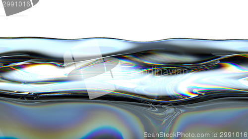Image of Liquid fuel or petrol with colorful oily pattern isolated 