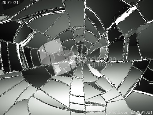 Image of Glass Broken or Shattered on white