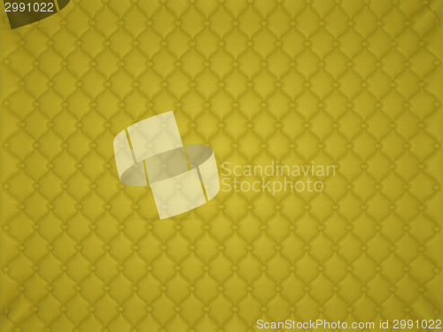 Image of Yellow leather pattern with buttons and bumps