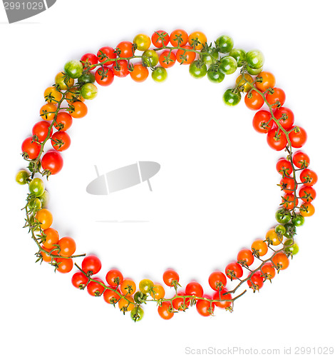 Image of Healthy eating cherry tomatoes circle shape