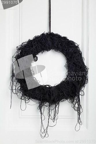 Image of Black halloween twig wreath