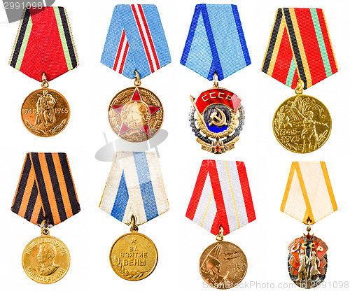 Image of Collection Set ?ollage Of Russian Soviet Medals For Participati