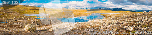 Image of Norway Nature Mountain Landscape. Panoramic View