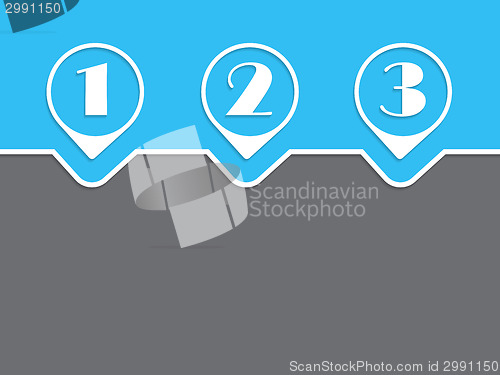 Image of Simple infographic with white grades on blue gray background