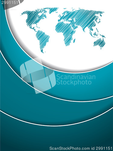 Image of Abstract turquoise and white brochure