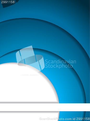 Image of Abstract blue and white brochure