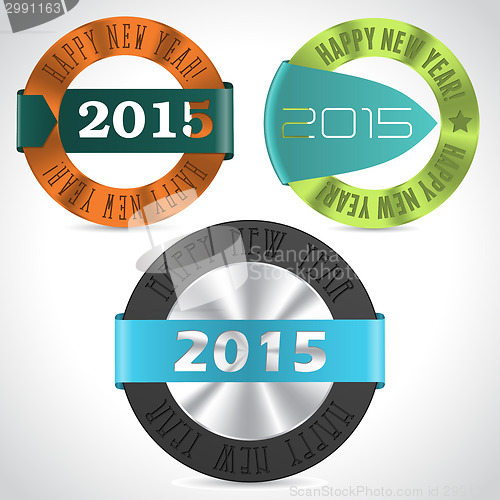 Image of Various happy new year badges