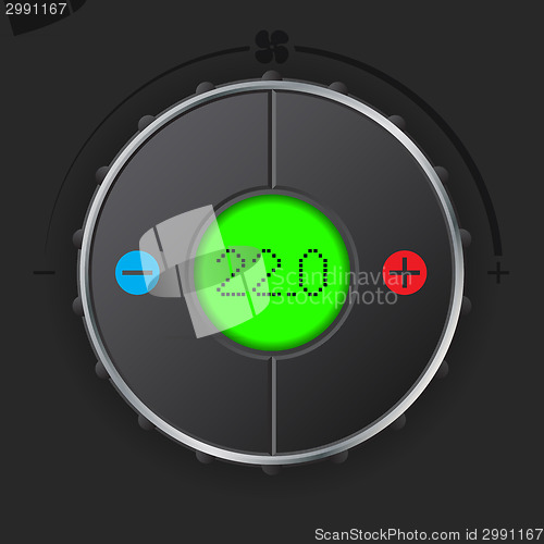 Image of Air condition gauge with green lcd 
