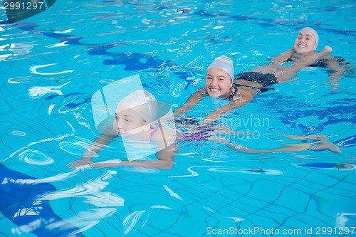 Image of help and rescue on swimming pool