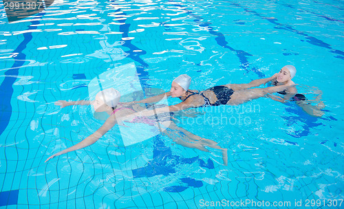 Image of help and rescue on swimming pool
