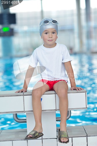 Image of children group  at swimming pool