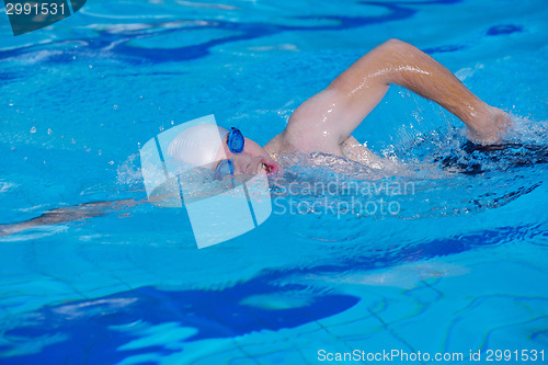 Image of children group  at swimming pool