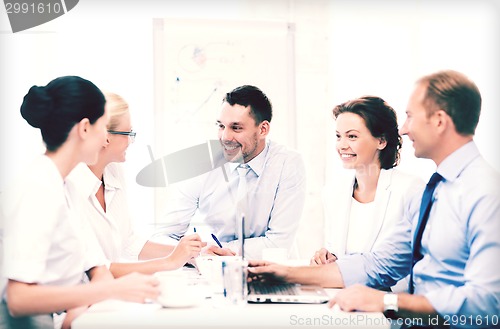 Image of business team having meeting in office