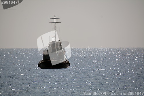 Image of ship in the sea