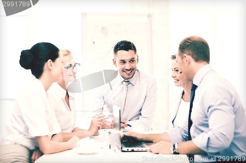 Image of business team having meeting in office