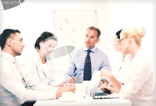 Image of business team having meeting in office