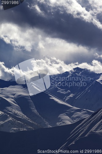 Image of Evening mountains in mist