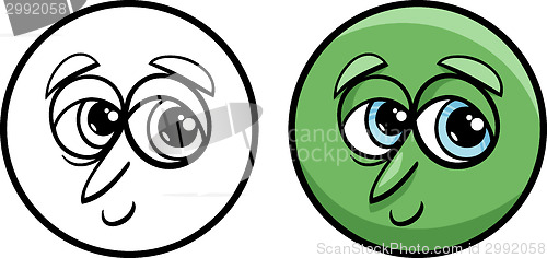 Image of character face cartoon illustration