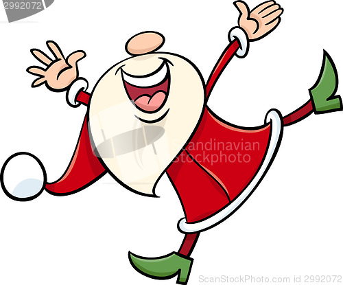 Image of happy santa claus cartoon illustration