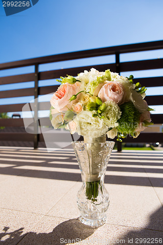 Image of wedding bouquet, flowers, roses, beautiful bouquet