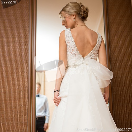 Image of Portrait of beautiful bride.