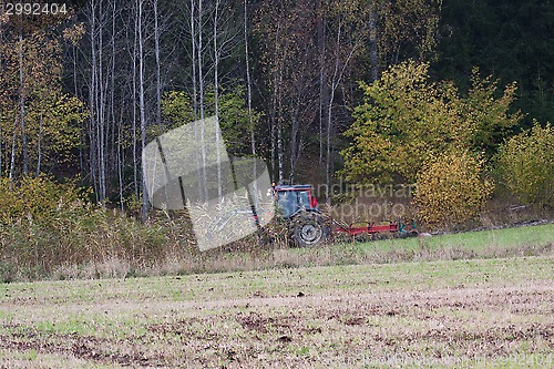 Image of tractor on field