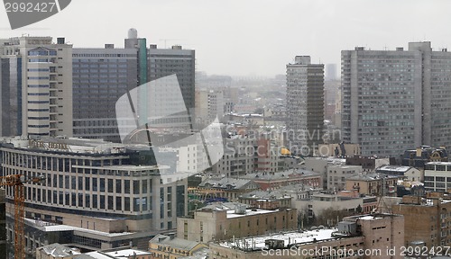 Image of Landscape with snow blizzard