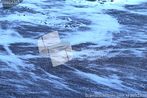 Image of Texture of river ice photographed