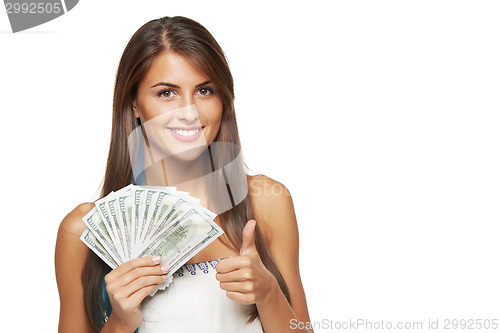 Image of Woman with us dollar money