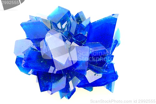 Image of blue vitriol mineral isolated 