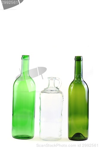 Image of empty glass bottles isolated 