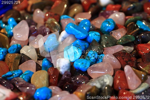 Image of color gemstone minerals  background