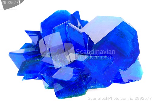 Image of blue vitriol mineral isolated 