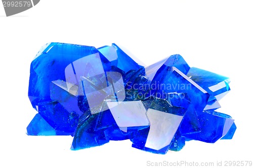 Image of blue vitriol mineral isolated 