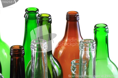 Image of empty glass bottles isolated 